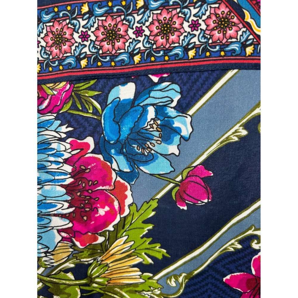 John Mark 2X Blue Floral Patchwork Button Down Sh… - image 7